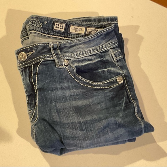 Miss Me Embellished Relaxed Boot Cut Jeans 29 x 33 - Picture 15 of 15